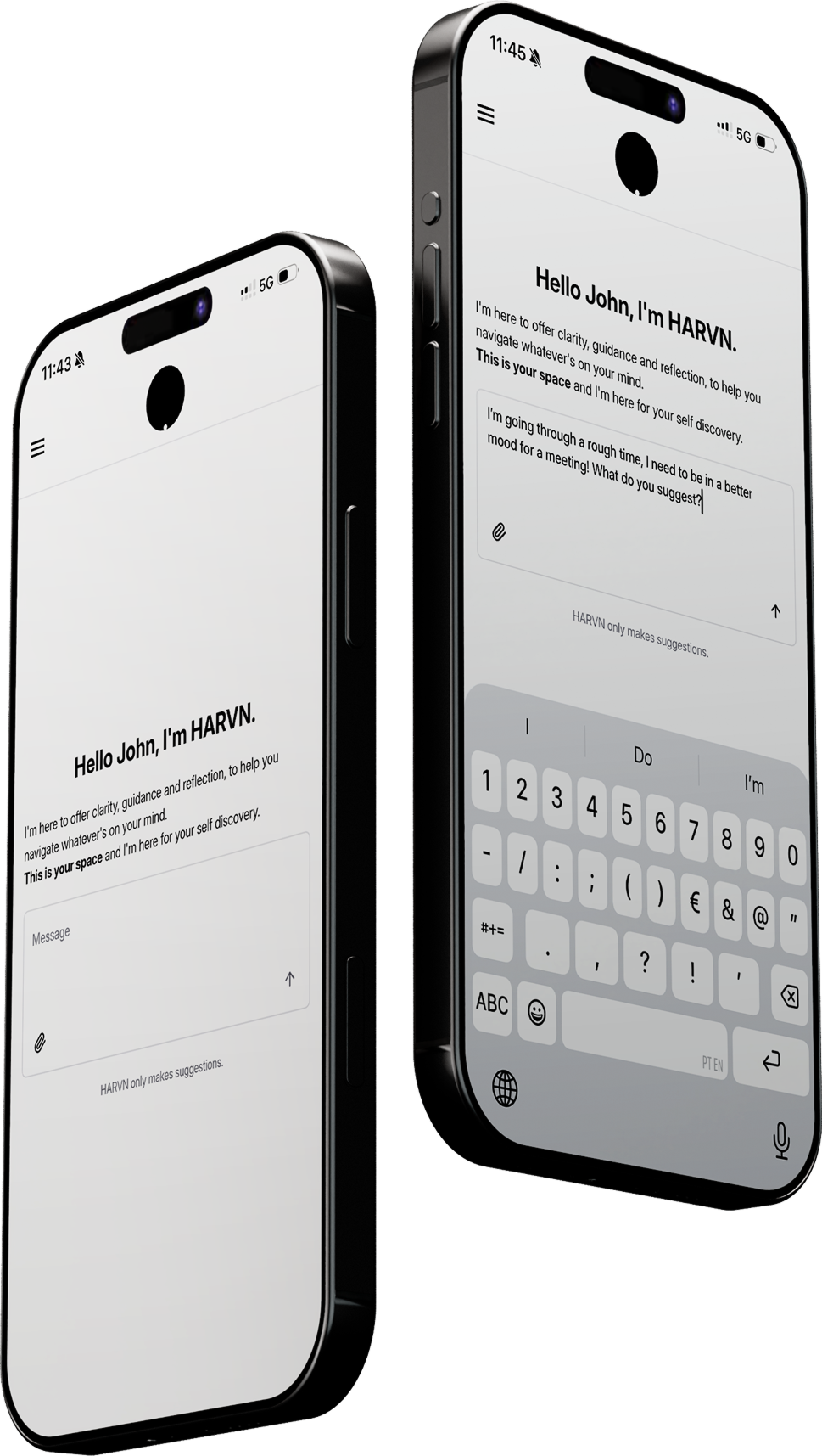 HARVN app interface preview